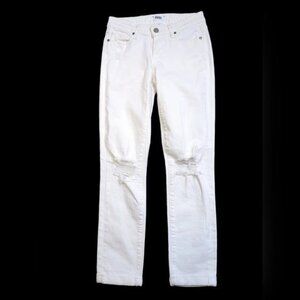 PAIGE White Jeans Womens 26 Crisp White Denim Skyline Verdugo Low Rise Crop*